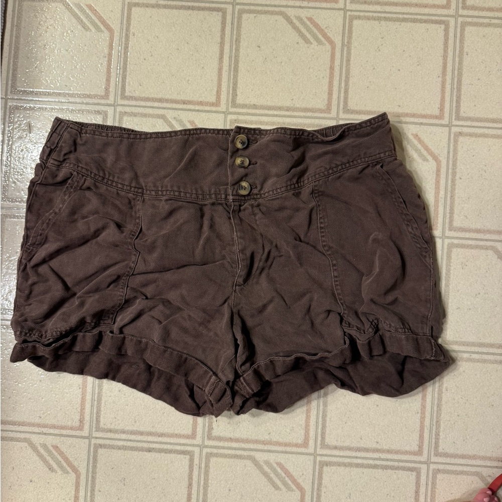 Women's Brown Casual Shorts